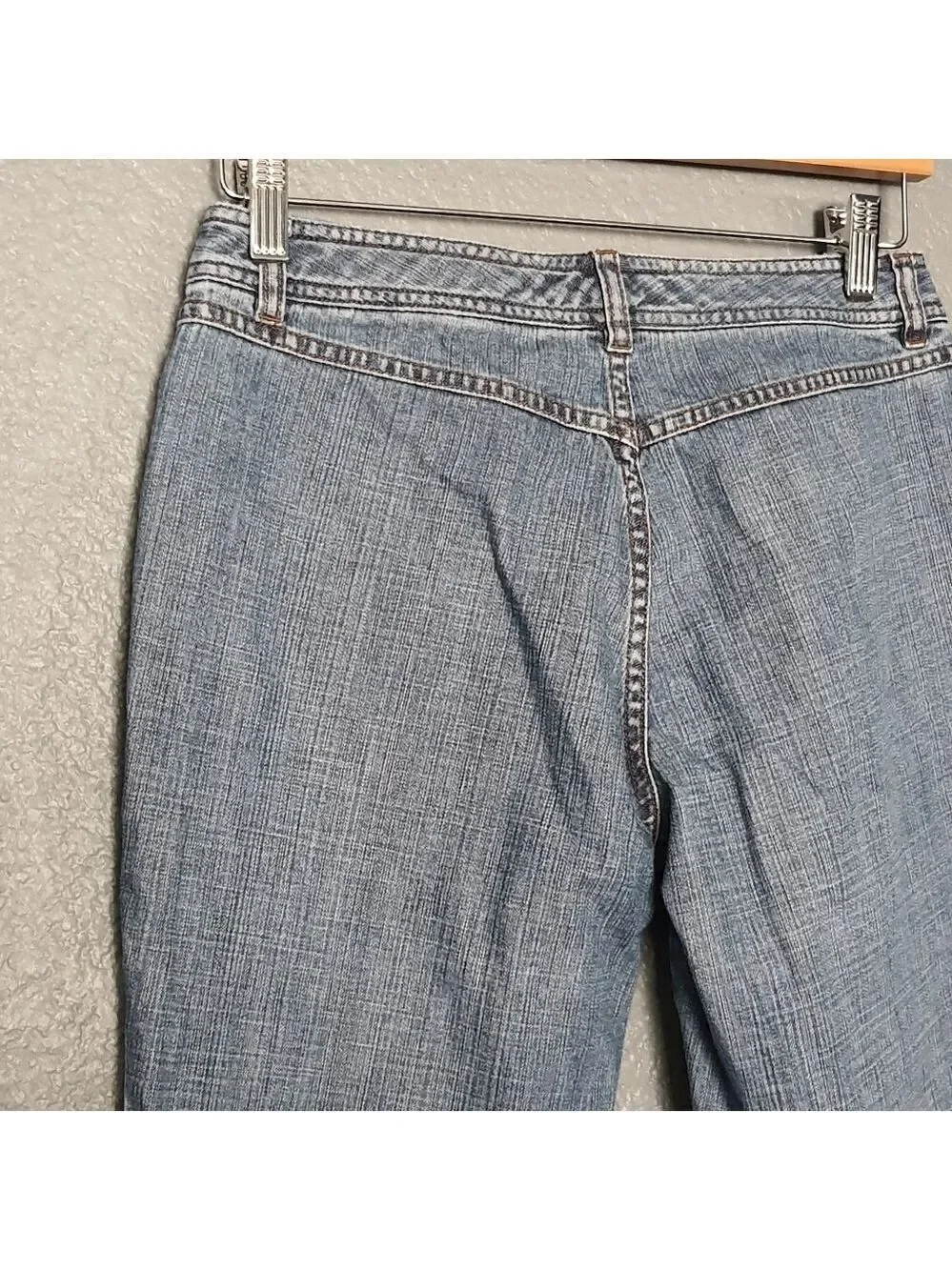 Wide Leg VNTG Jeans No Back Pocket 90s Altered Hem Y2k